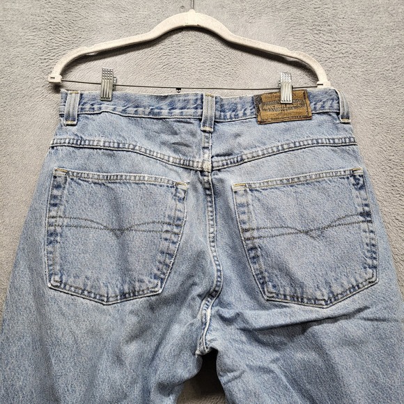 VINTAGE Anchor Blue Men Jeans 34X30 Light Denim Big Baggy Skater Grunge Y2K - Picture 16 of 16
